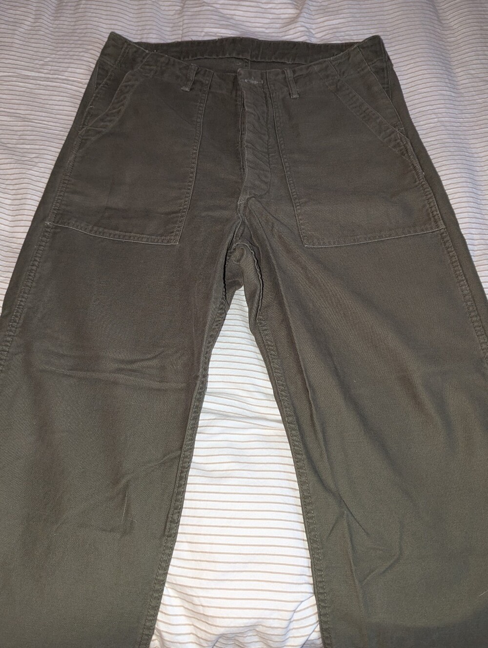 Men's Olive Green Military Pants